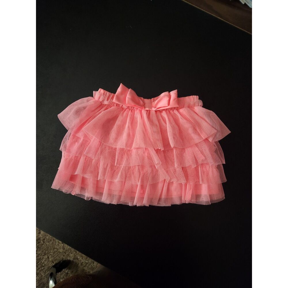 Just One You Carter's Baby Girl 6M Pink Tulle Ruffle Tutu Skirt Bow